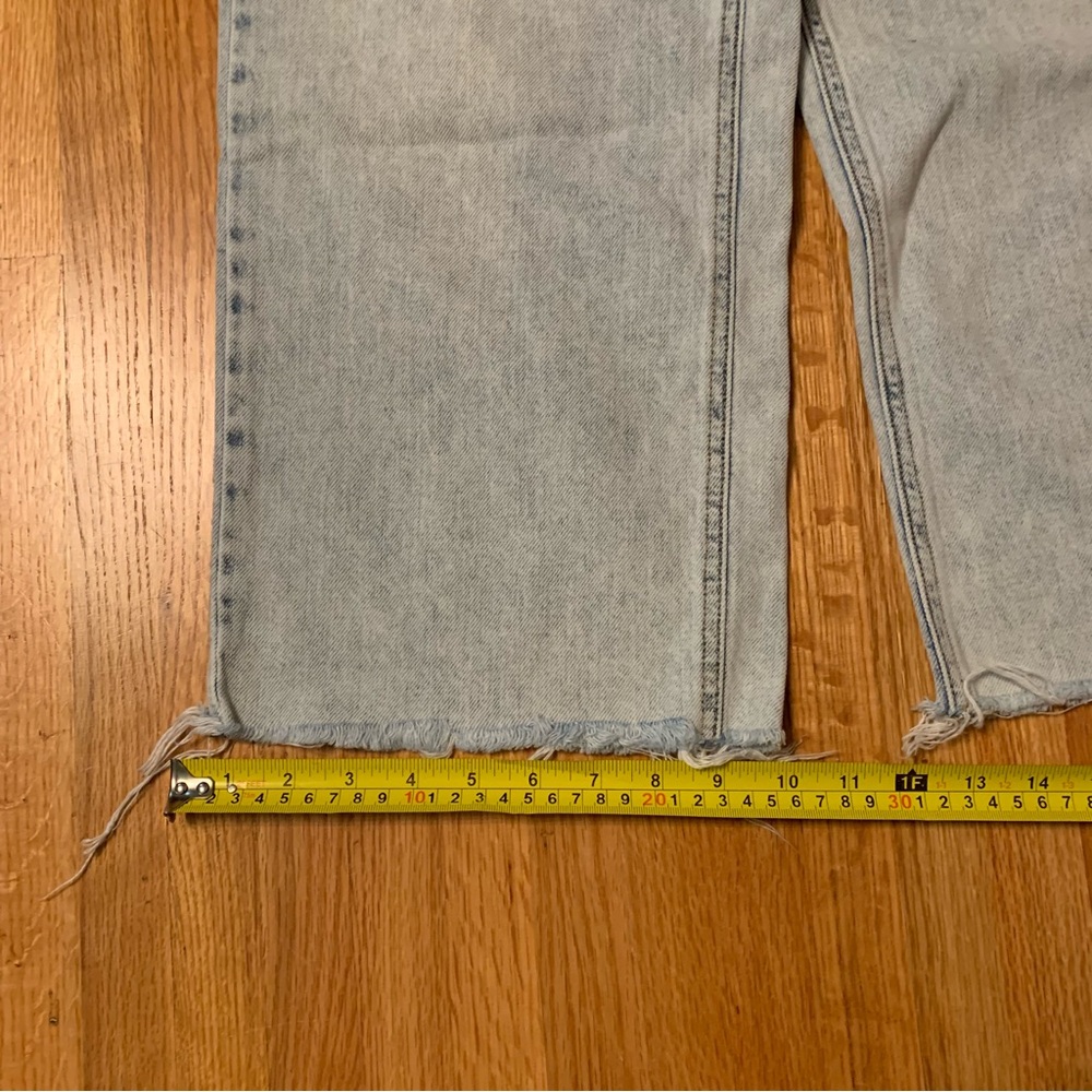Cello Size 5 Wide Leg High Waisted Cropped Jeans Light Wash - Picture 3 of 6